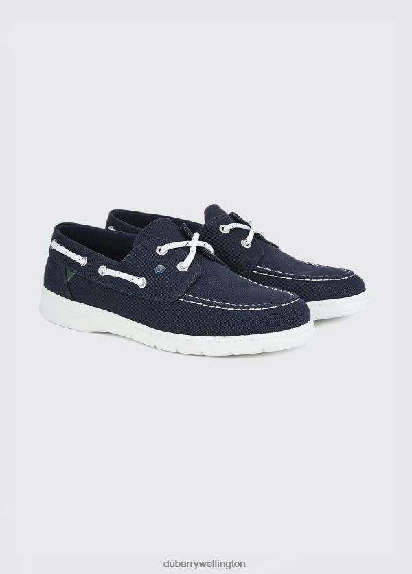 Footwear Biarritz Canvas Deck Shoe Navy Dubarry Women 8P68RB88